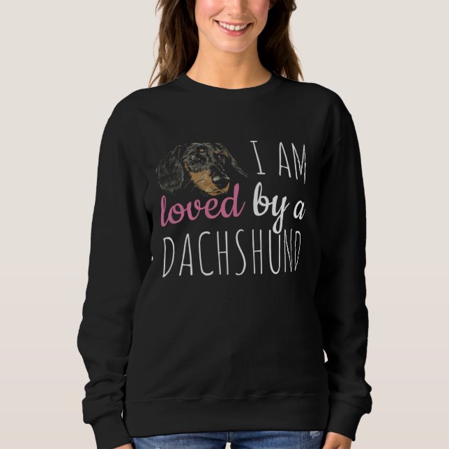 Dachshund Dachshund Dog Love Retro Sweatshirt (Front)