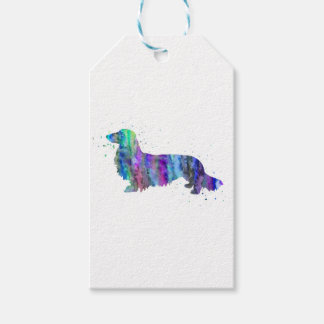 Dachshund, Dachshund dog watercolor print, dog Gift Tags