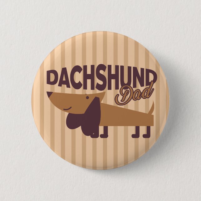 Dachshund Dad, 2¼ Inch Round Button (Front)