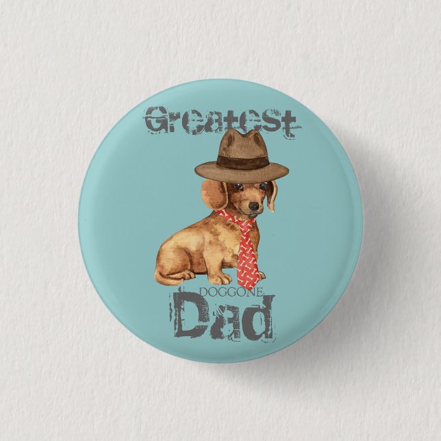Dachshund Dad 3 Cm Round Badge (Front)