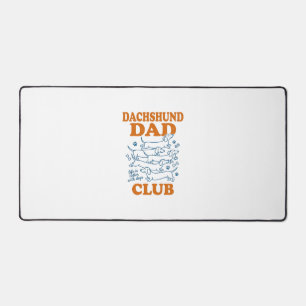 Dachshund Dad Club Vintage Dog Shirt Design_1 Desk Mat