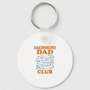Dachshund Dad Club Vintage Dog Shirt Design_1 Key Ring