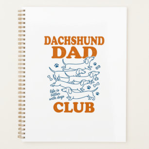 Dachshund Dad Club Vintage Dog Shirt Design_1 Planner