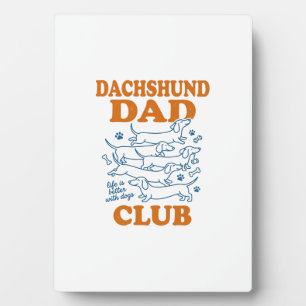 Dachshund Dad Club Vintage Dog Shirt Design_1 Plaque