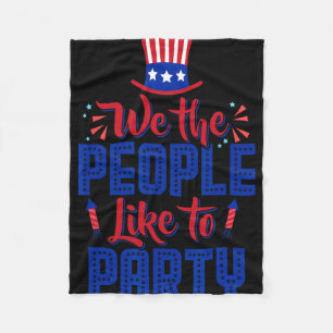 Dachshund Dad Dog Father's Day 4th Of July Fleece Blanket
