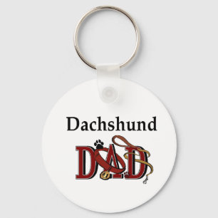 Dachshund DAD Gifts Key Ring