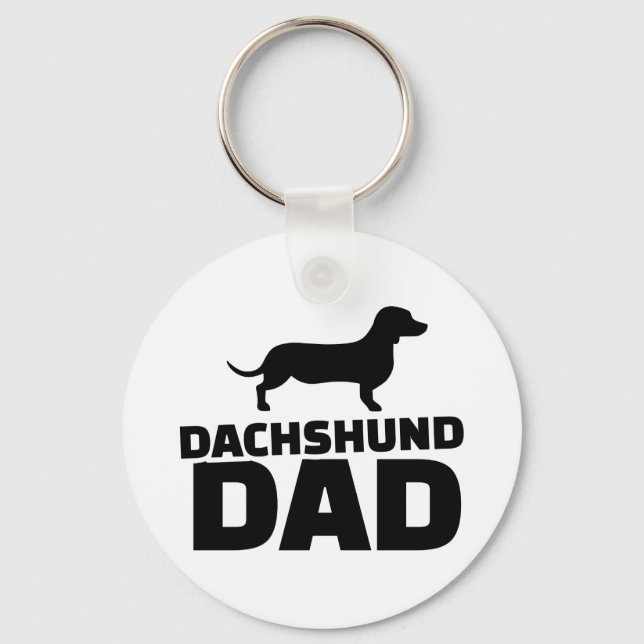 Dachshund dad key ring (Front)
