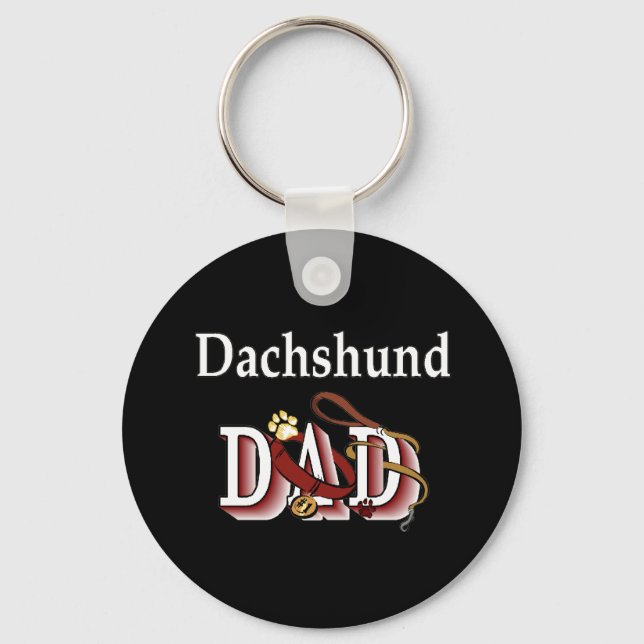 dachshund dad Keychain (Front)