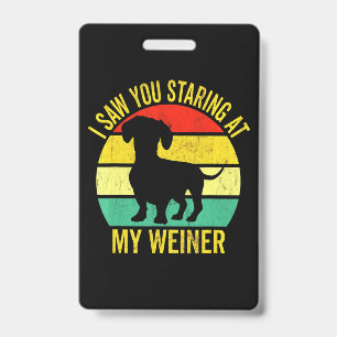 Dachshund Dad Men ID Badge