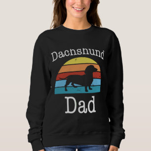 Dachshund Dad Retro Vintage Funny Doxie Wiener Dog Sweatshirt