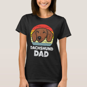 Dachshund Dad Retro Weiner Sausage Dog Animal Pet  T-Shirt