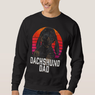 Dachshund Dad Retro Weiner Sausage Dog Papa Badger Sweatshirt