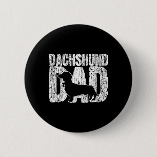 Dachshund Dad Wiener Father Fathers Day Vintage Gi 6 Cm Round Badge
