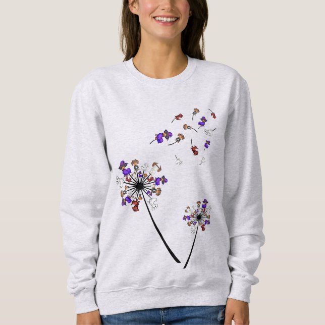 Dachshund Dandelion Flower Halloween Costume Ideas Sweatshirt (Front)