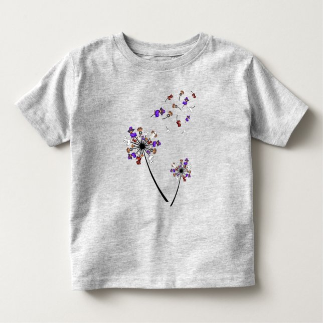 Dachshund Dandelion Flower Halloween Costume Ideas Toddler T-Shirt (Front)