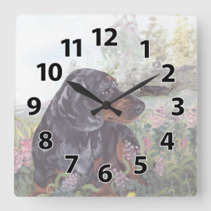 Dachshund dapple Puppy Dreamer Clock