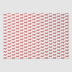 Dachshund Daxie Christmas Dog Silhouette White Tissue Paper