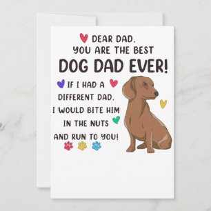 Dachshund Dear Dad You Are The Best Holiday Card