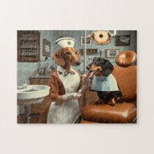 Dachshund Dentist Retro Canine Dental