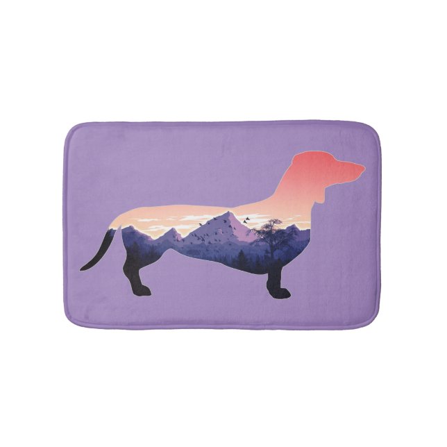 Dachshund Design 226 - Beautiful Nature View Bath Mat (Front)