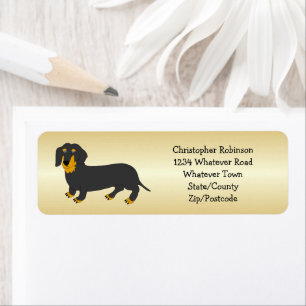 Dachshund Design Personalised Return Address Label