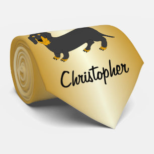 Dachshund Design Personalised Tie