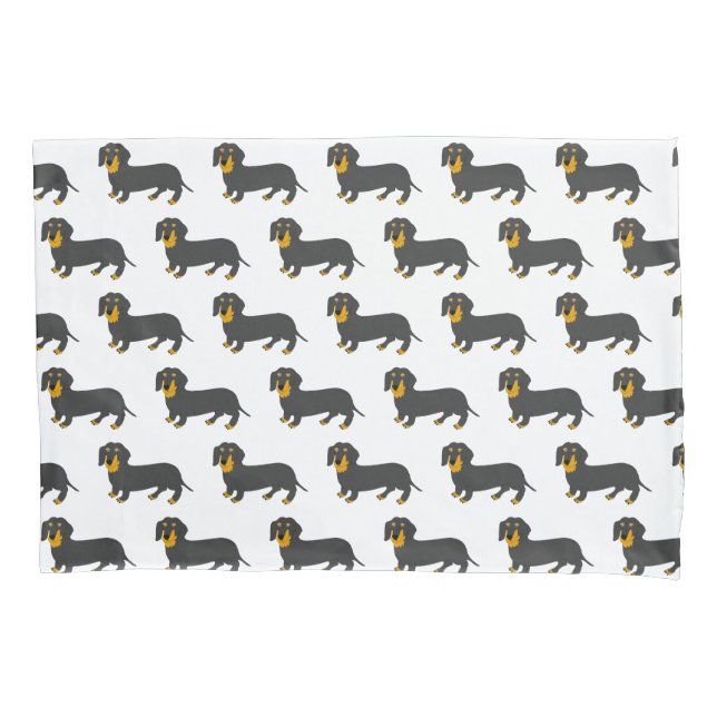Dachshund Design Pillowcase (Front-Left)