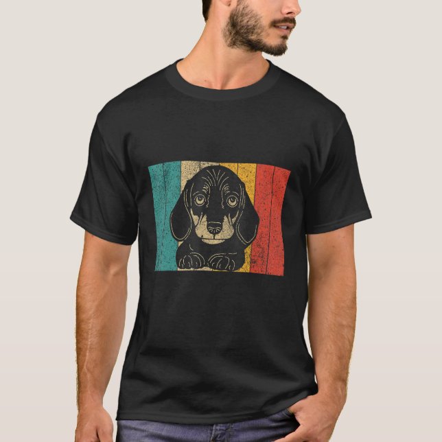 Dachshund Design  Retro Dachshund T-Shirt (Front)