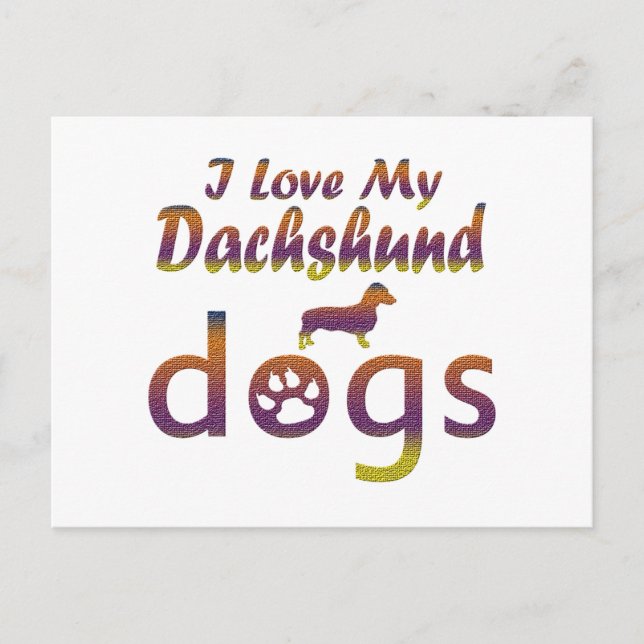 Dachshund designs postcard (Front)