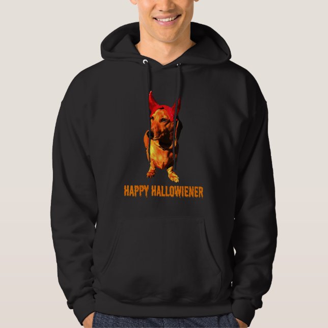 Dachshund Devil Hoodie (Front)