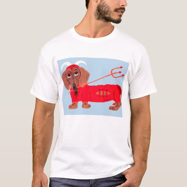 Dachshund Devil T-Shirt (Front)