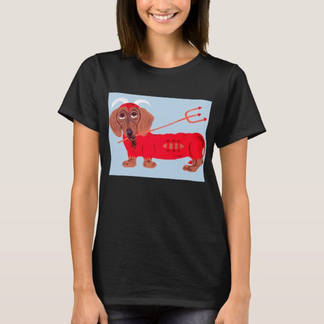 Dachshund Devil T-Shirt (Front)