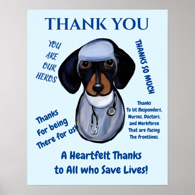 Dachshund Doctor Poster (Front)