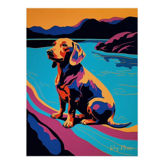 Dachshund Dog 004 - Bruno Pokopen Poster (Front)