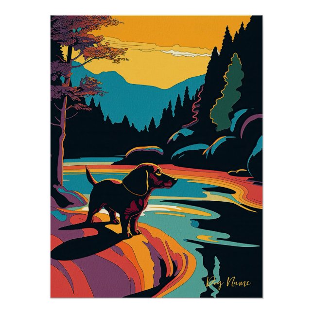 Dachshund Dog 005 - Bruno Pokopen Poster (Front)