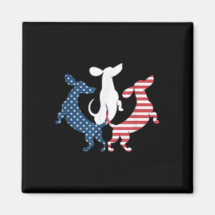 Dachshund Dog 4th Of July American Patriotic Usa F Magnet