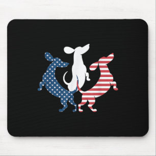 Dachshund Dog 4th Of July American Patriotic Usa F Mouse Pad