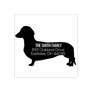 Dachshund Dog Address Stamp