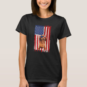 Dachshund Dog American Flag Patriotic Independence T-Shirt