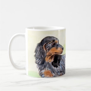 Dachshund Dog and Butterfly Coffee Mug