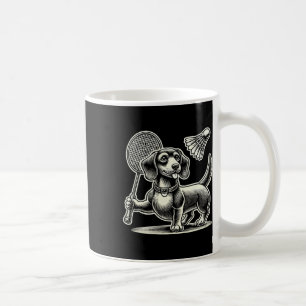 Dachshund Dog Badminton Player Shuttle Men Women  Coffee Mug