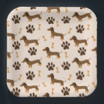 Dachshund Dog Birthday Paper Plate<br><div class="desc">Whether you're hosting a birthday bash or a simple family dessert,  these dachshund paper plates bring convenience without compromising on style.</div>