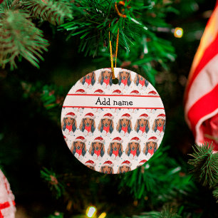Dachshund Dog Breed Christmas Ceramic Ornament