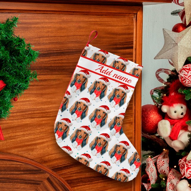 Dachshund Dog Breed Christmas Small Christmas Stocking (Creator Uploaded)
