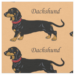 Dachshund Dog Breed Fabric