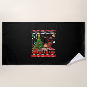 Dachshund Dog Butt Christmas Ugly Classic T-Shirt Beach Towel