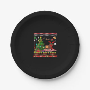 Dachshund Dog Butt Christmas Ugly Classic T-Shirt Paper Plate