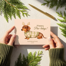 Dachshund Dog Christmas Chequered Sweater Photo
