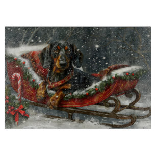 Dachshund Dog Christmas Festive  Cutting Board
