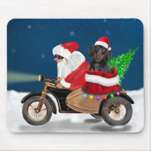 Dachshund Dog Christmas Santa Claus Mouse Pad